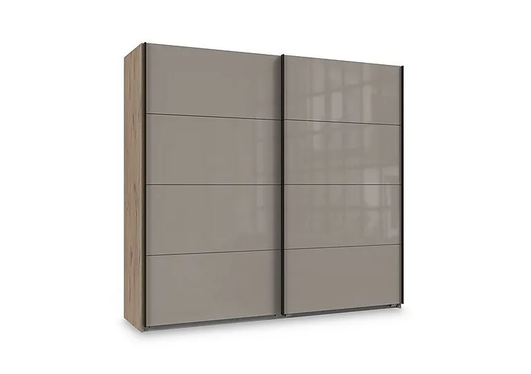 Antoni 180cm 2 Door Nordic Oak Sliding Wardrobe with Glass Doors