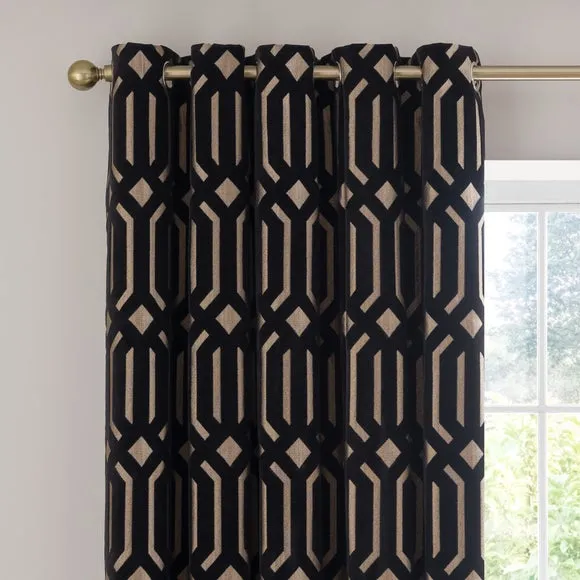 Luxe Deco Cut Velvet Eyelet Curtains