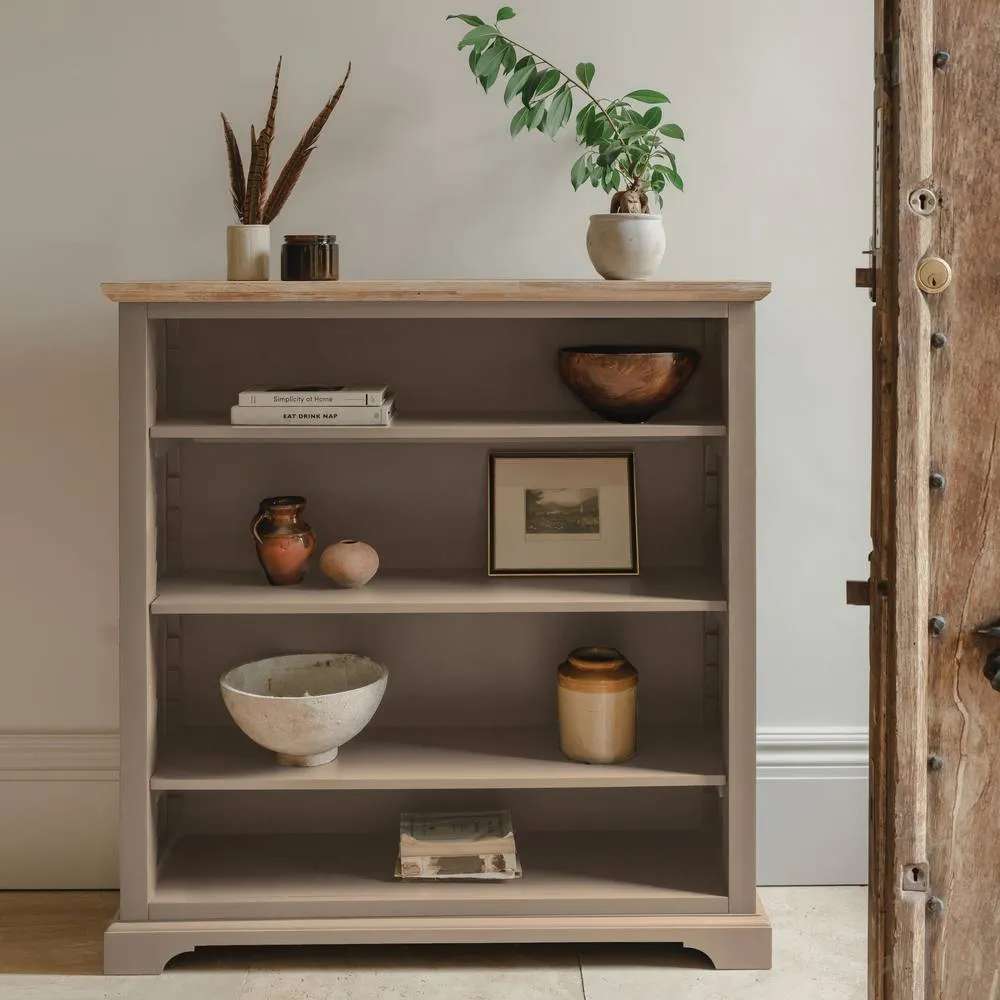 Statement Furniture Florence Bookcase with Adjustable Shelves, Fully Assembled Bookshelf in Taupe 1
