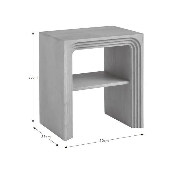 Romy Bedside Table, Mango Wood 5