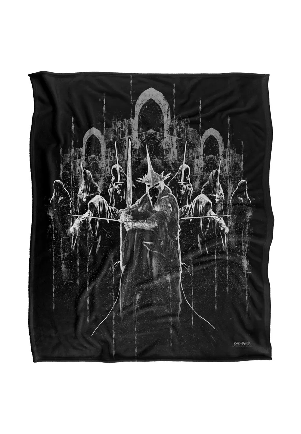 Warner Brothers Lord Of The Rings Ring Wraiths Officially Licensed Silky Touch Super Soft Throw Blanket 152 x 127 cm in White