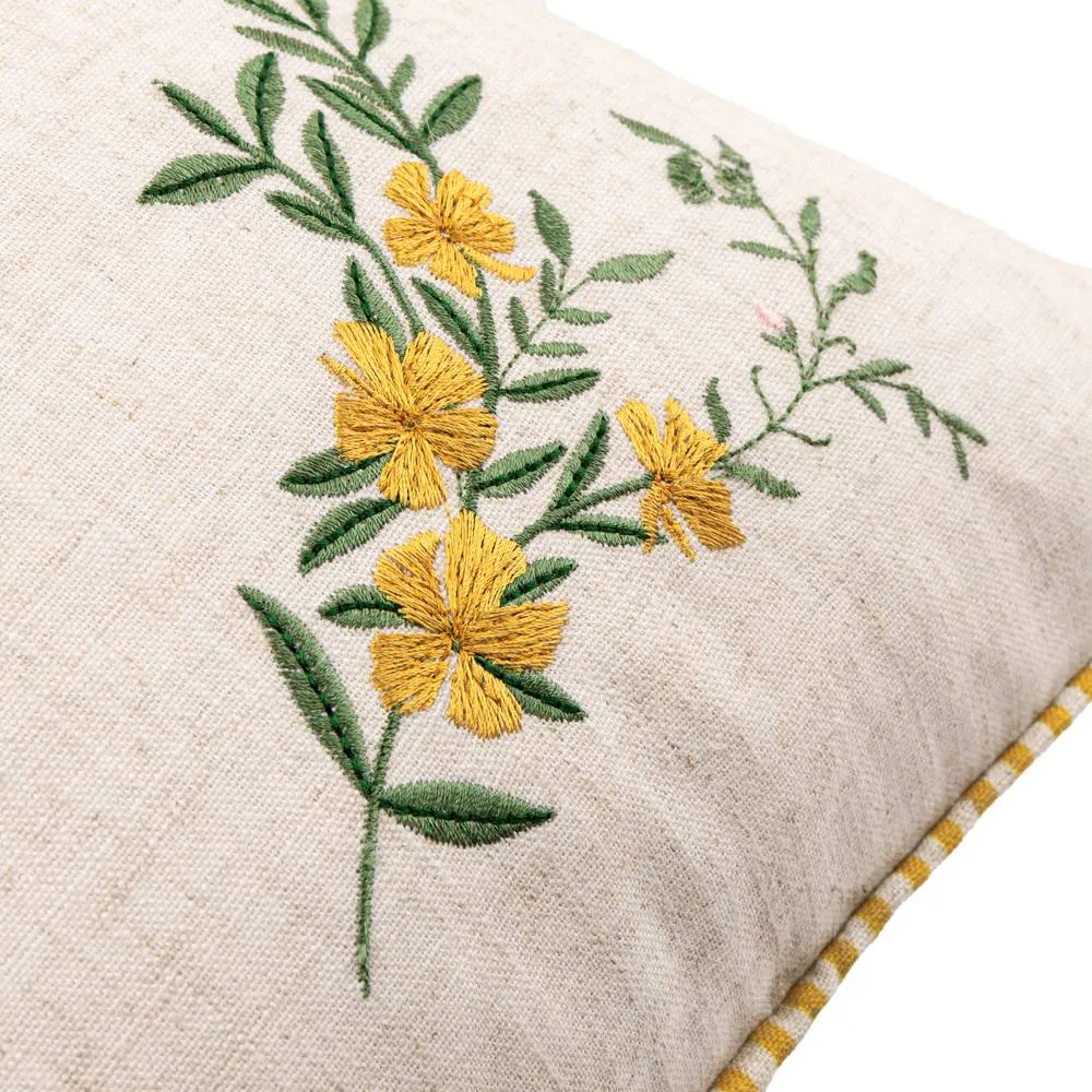 Wylder Ramble Bee Tufted Cushion in Light Beige 6