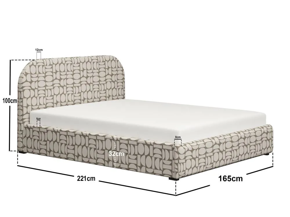 Flair Alba Jacquard Pattern Ottoman Bed Beige Chenille 5