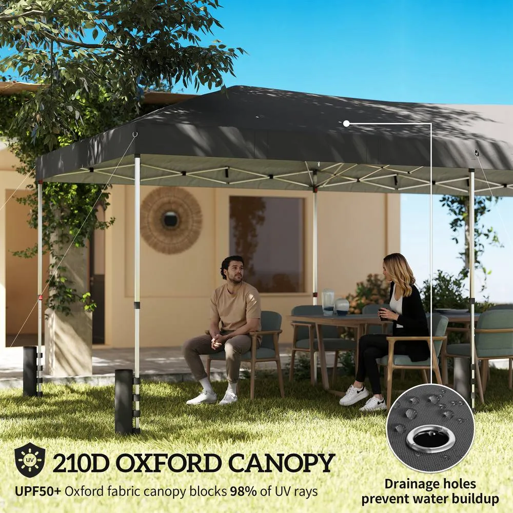 OUTSUNNY 3 x 6 m Pop Up Gazebo, UPF50+ Wedding Party Tent Marquee, Dark Grey 4