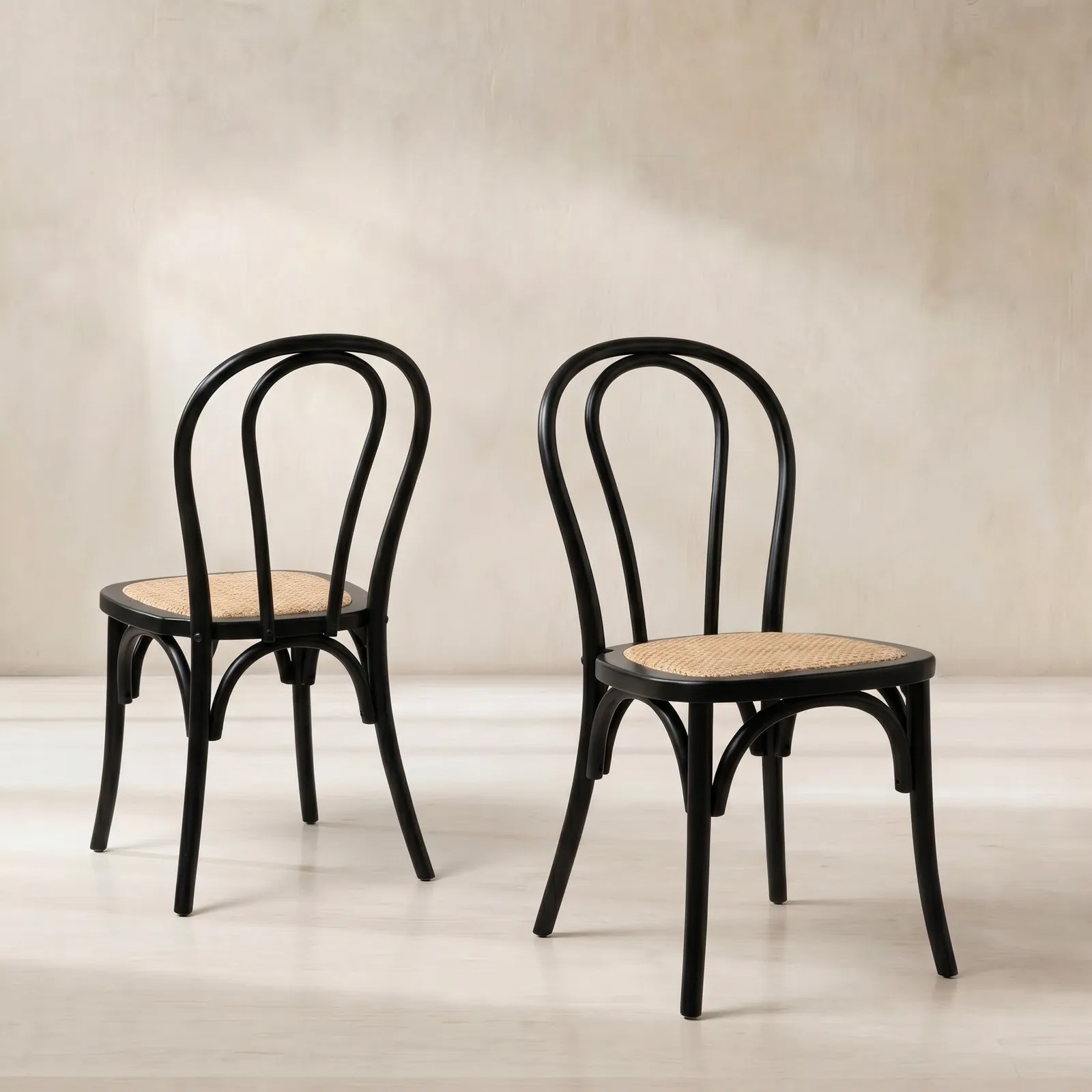 Bourges Dining Chair 43X54X90Cm, Black Rattan | Barker & Stonehouse