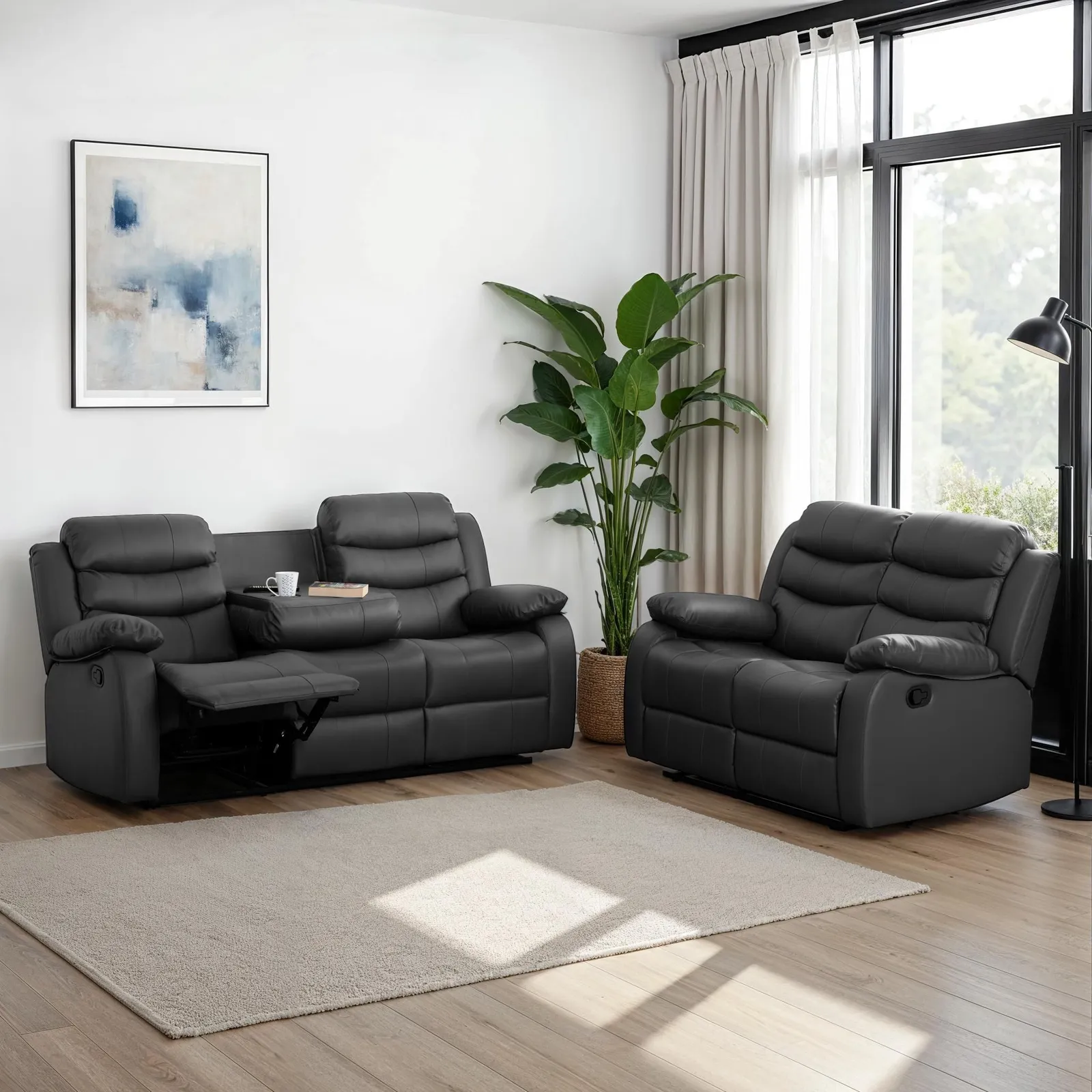 Seconique Roma 3+2 Suite in Dark Grey