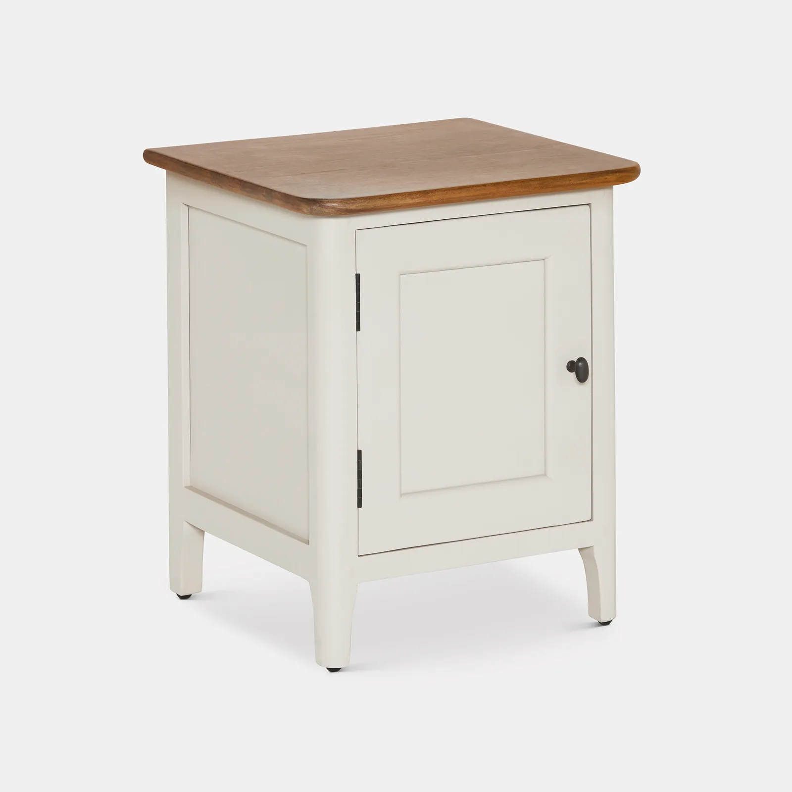 Mara Bedside 1 Door Right Table, Neutral | Barker & Stonehouse
