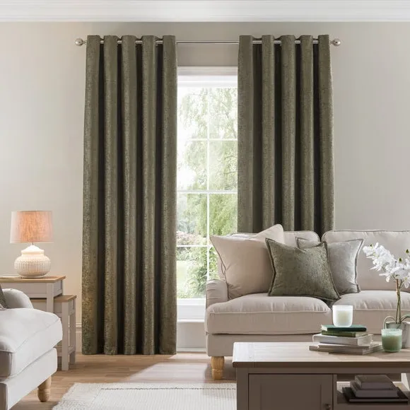 Chenille Eyelet Curtains (Blackout Available) 2
