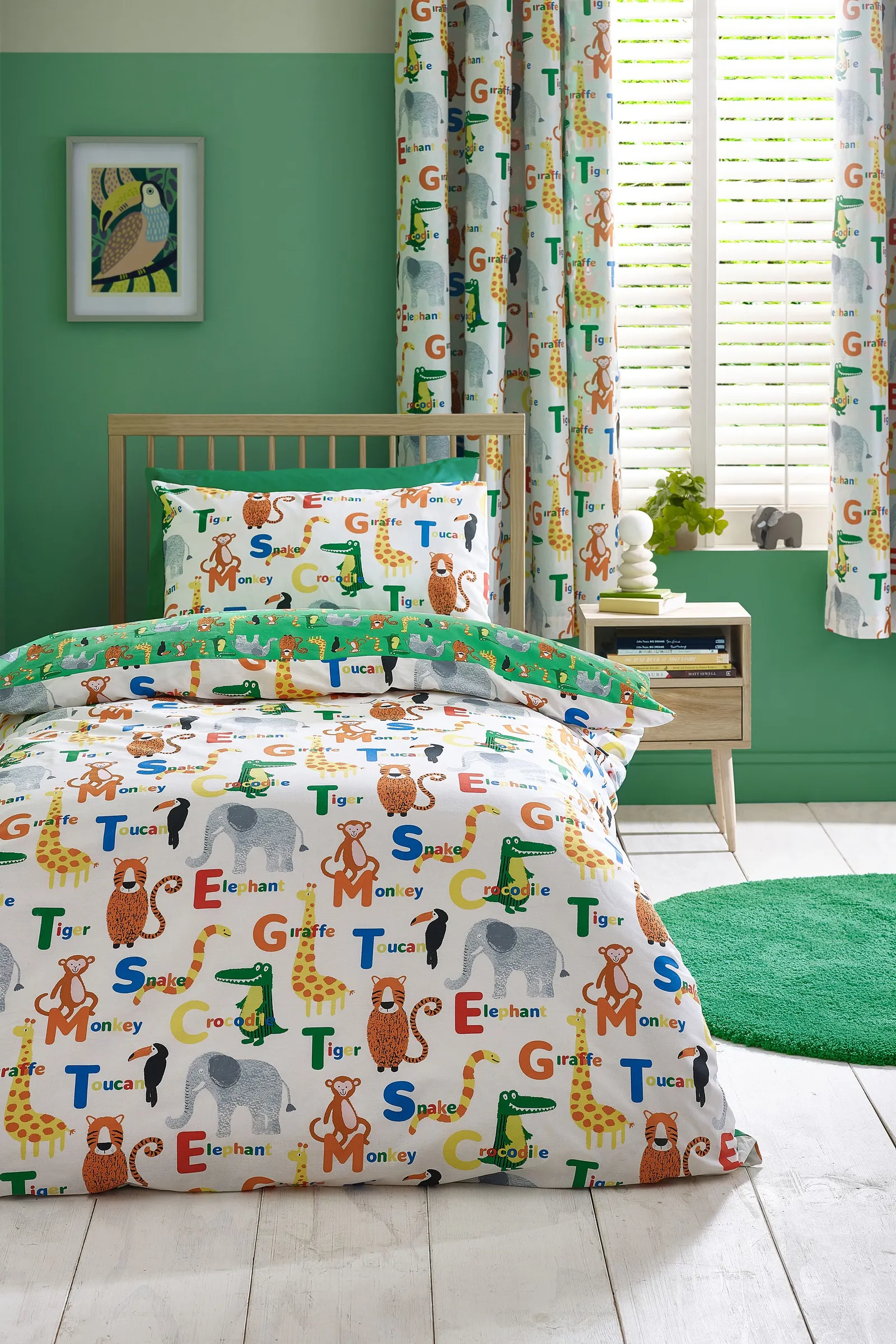 Catherine Lansfield 'Animal Magic' Reversible Duvet Cover Set in Natural