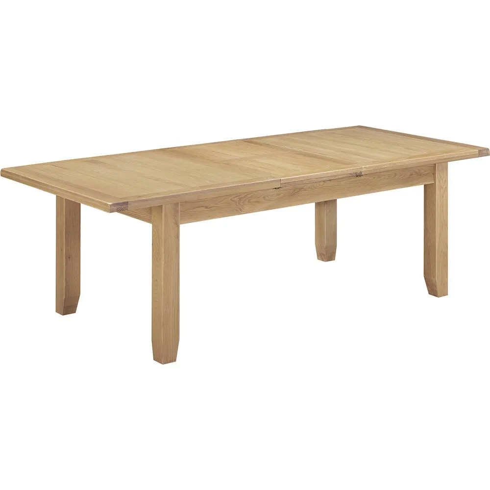 Seconique Windsor Pebble Grey Large Extending Dining Table (Part Assembled) in Light Oak 2