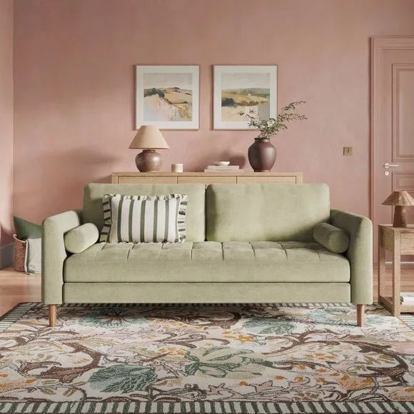 Max Soft Tonal Chenille 3 Seater Sofa