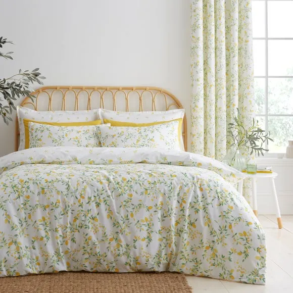 Evie Lemons 100% Cotton Duvet Cover & Pillowcase Set 1