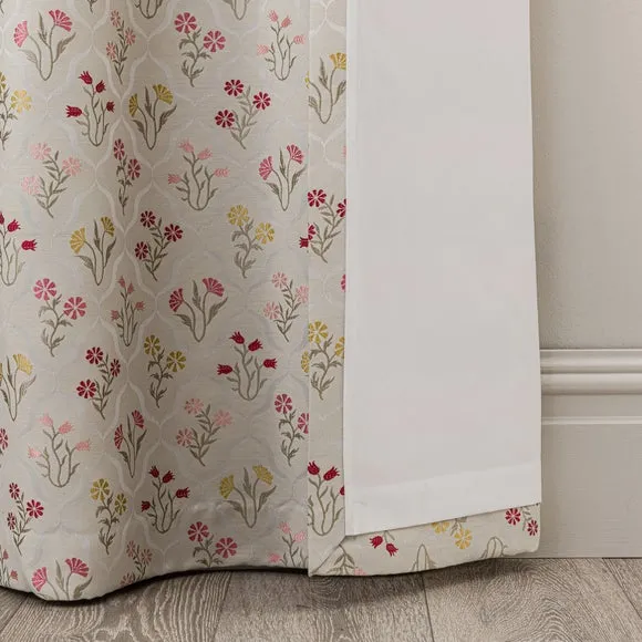 Fleur Floral Jacquard Eyelet Curtains 6