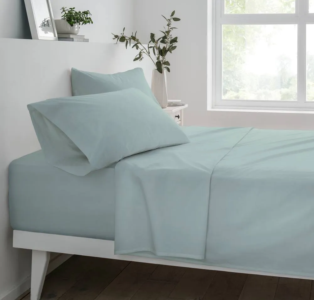 Smart Living Luxury 100% Egyptian Cotton Housewife Pillowcase Pair in Duck Egg Blue 2