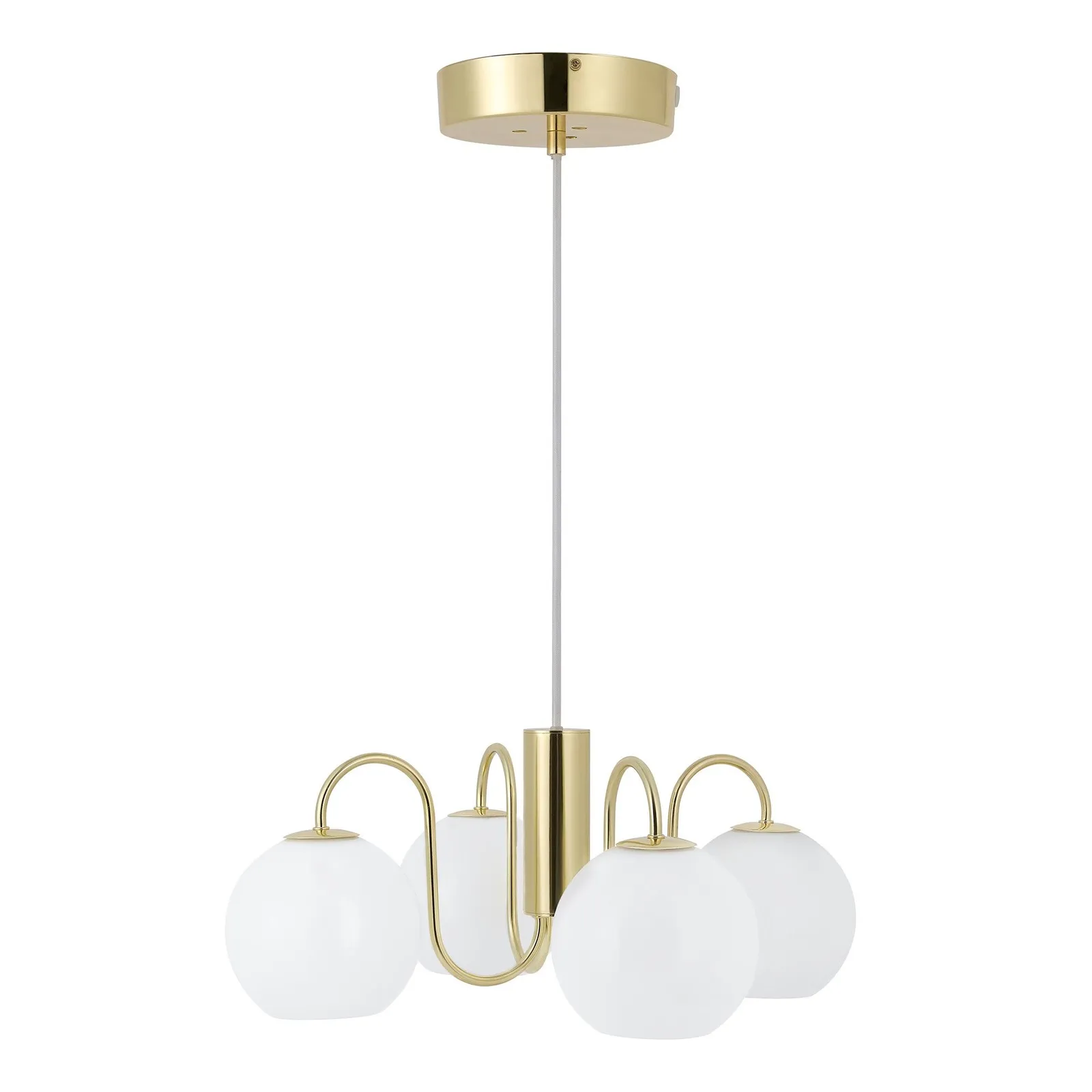 Nordlux Franca Pendant Light Brass Metal E14 Mains in Gold 4