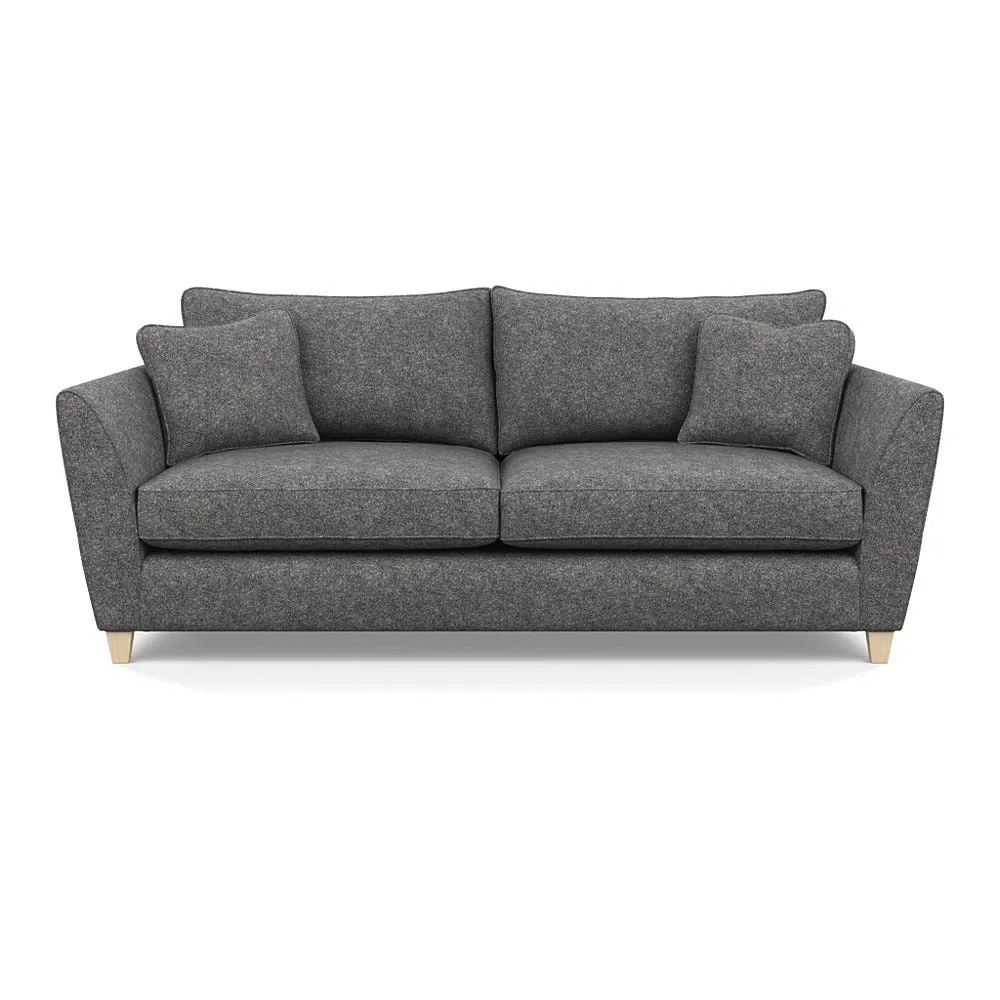 Heal's Torino 4 Seater Sofa Melton Wool Shale Natural Feet 2