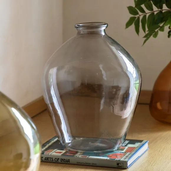 Crossland Grove Grasse Handblown Glass Vase Smoke 390Mm, Grey