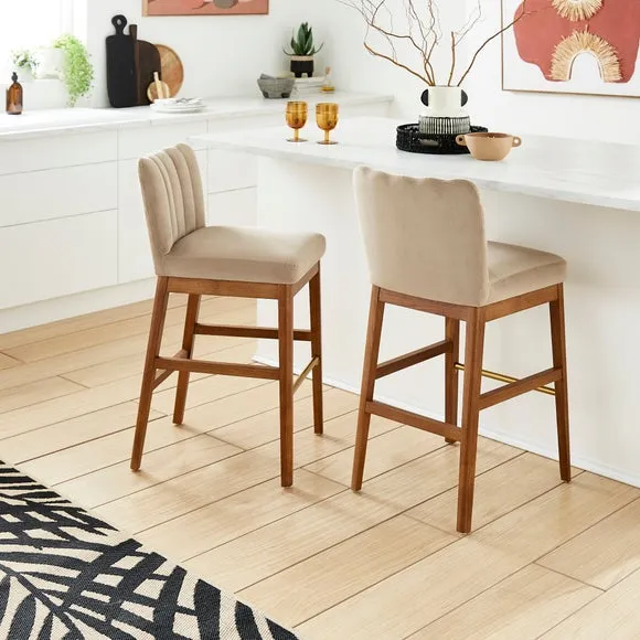 Delilah Bar Stool, Velvet 2