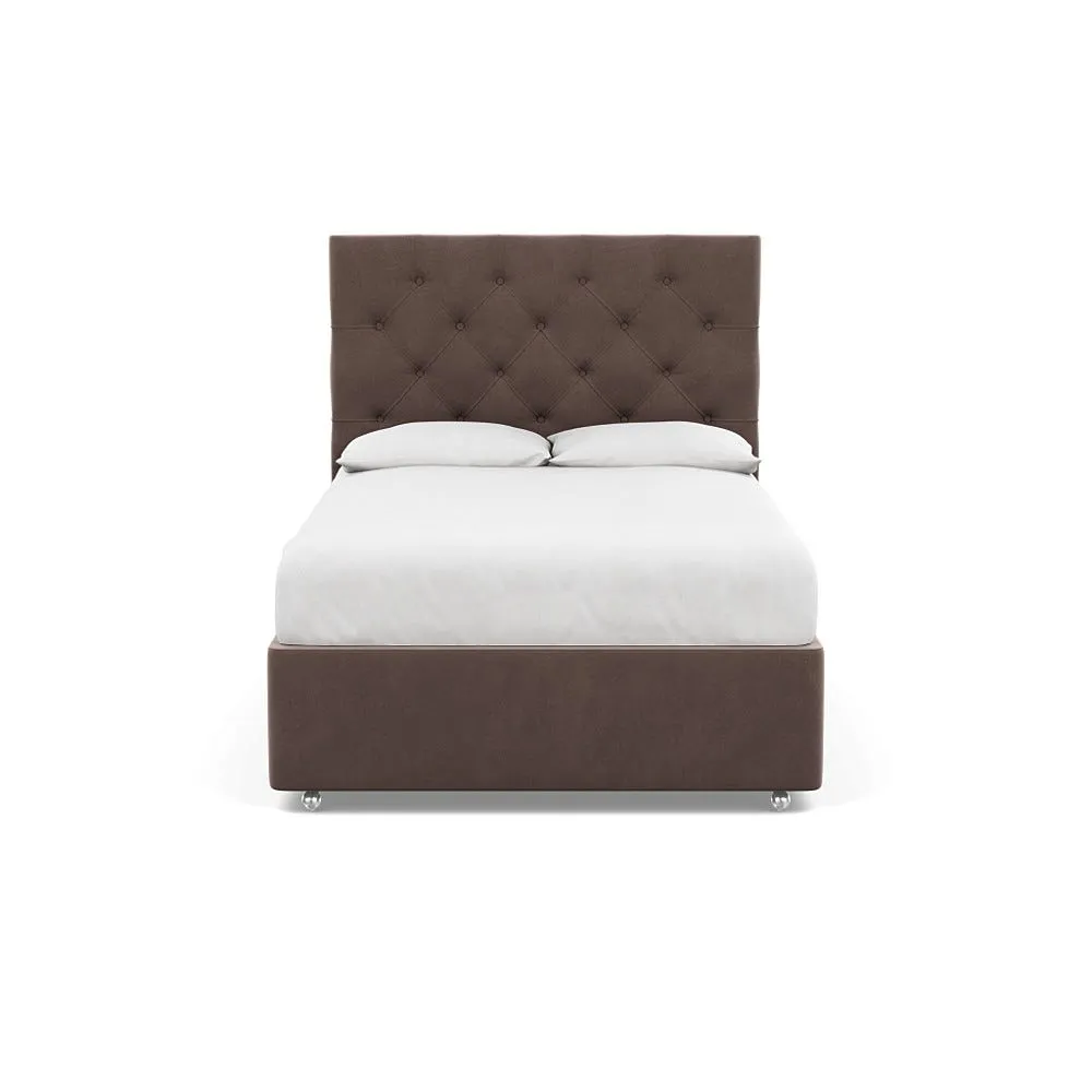 Heal's Balmoral Headboard (Lift Storage) Double Smart Velvet Mouse 1