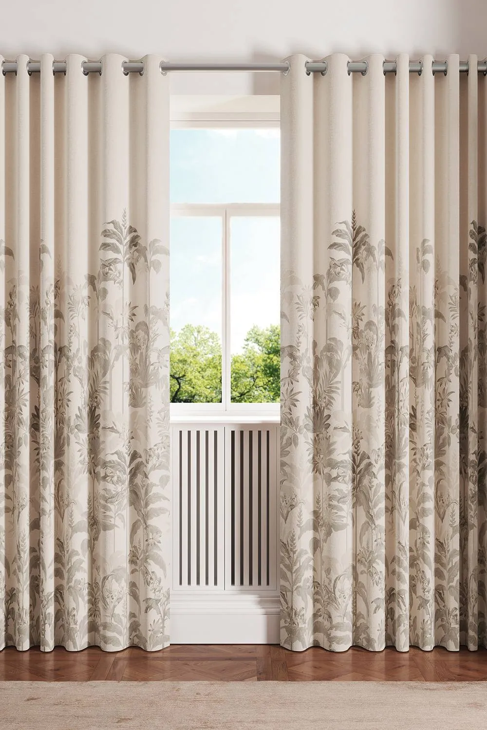 Ted Baker 'Rhapsody' Cotton Lined Curtains in Cream