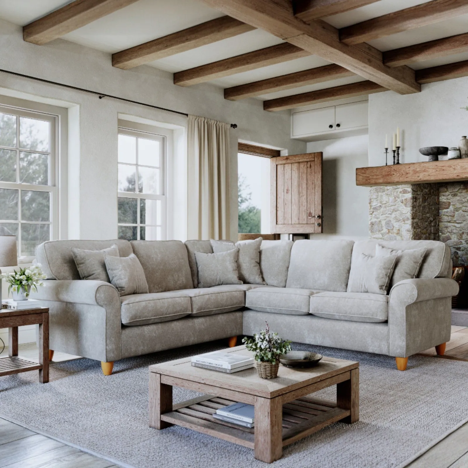 The Great Sofa Company Flora 2 Corner 2 Sofa Glory Beige