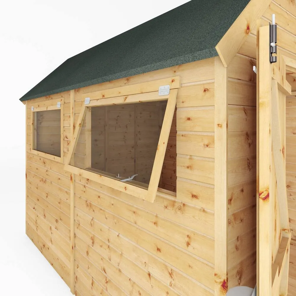 Mercia 10 x 8 Ft Premium Shiplap Dutch Barn Shed - L297 x W253.9 x H262.6 cm in Brown 6