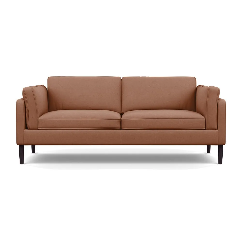 Heal's Sonno 3 Seater Siena Cotton Clay Wenge Black Feet 1