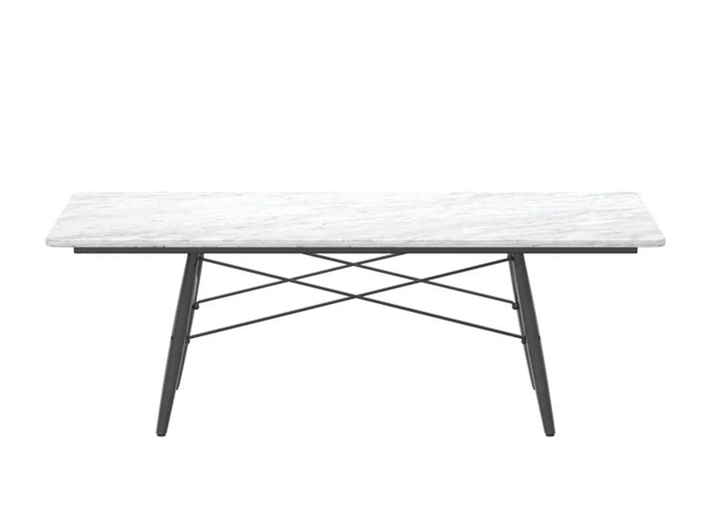 Vitra Eames Square Coffee Table Black Ash Base Marble