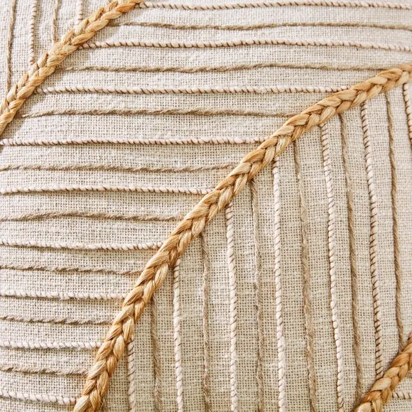 Artisan Jute Abstract Natural Cushion Cover 2