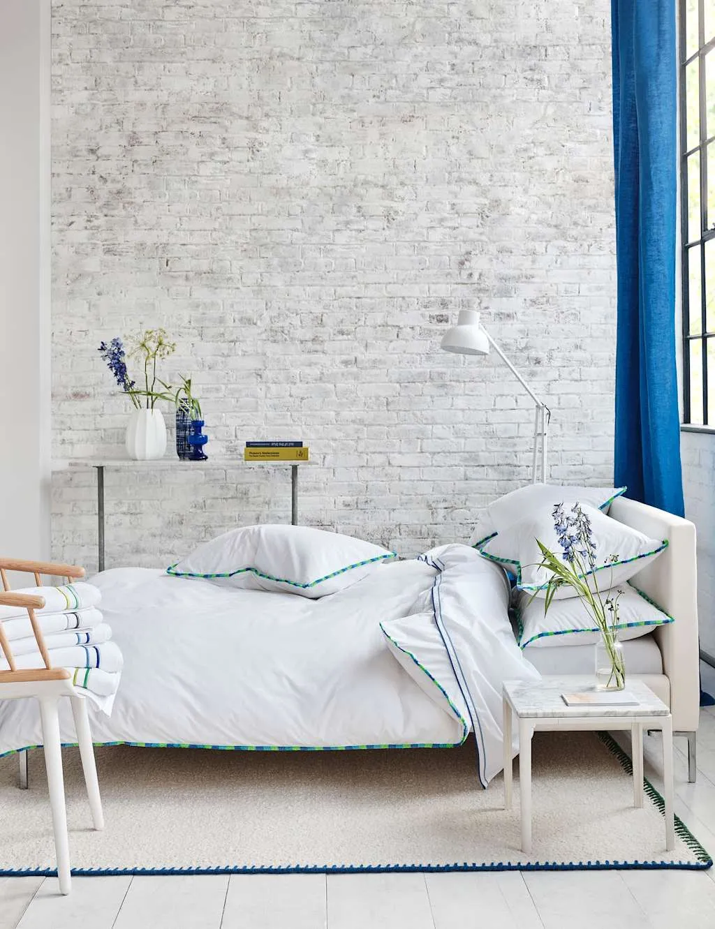 Designers Guild Pure Cotton Percale Burlington Bedding Set White Mix