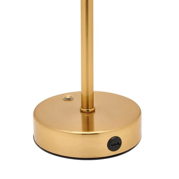 Hestia Glass Shade Rechargeable Colour Changing LED Touch Table Lamp 3