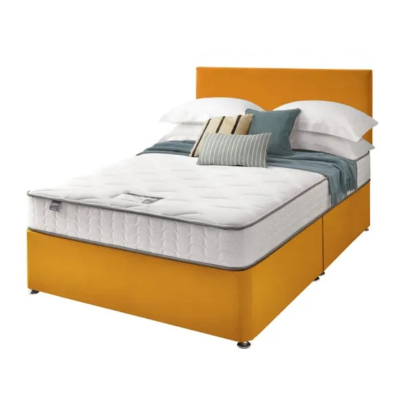 Silentnight Divan Bed With Velvet Paris Headboard and 800 Pocket Sprung Mattress 2