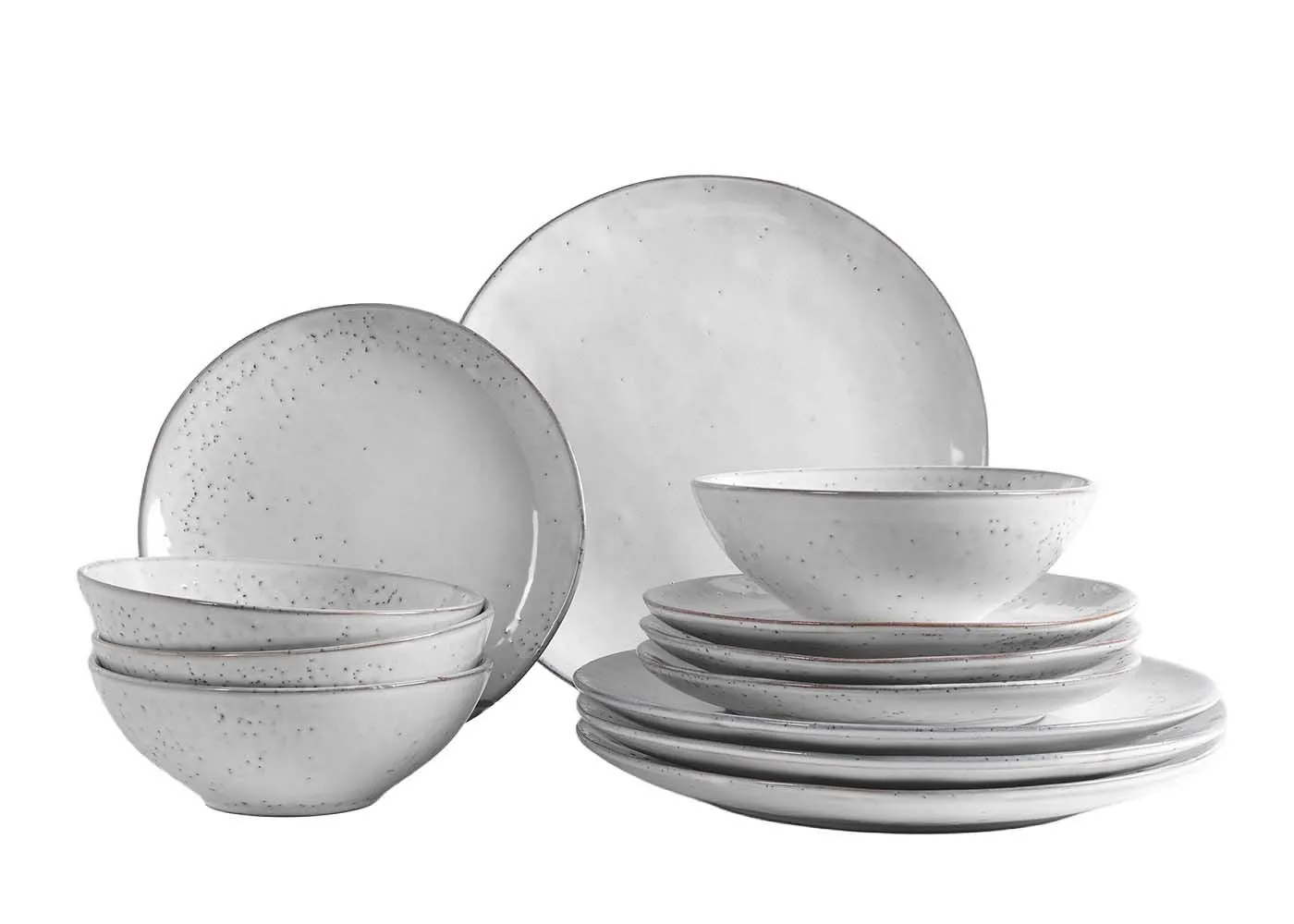 Broste Copenhagen Nordic Sand 12 Piece Dinnerware Set