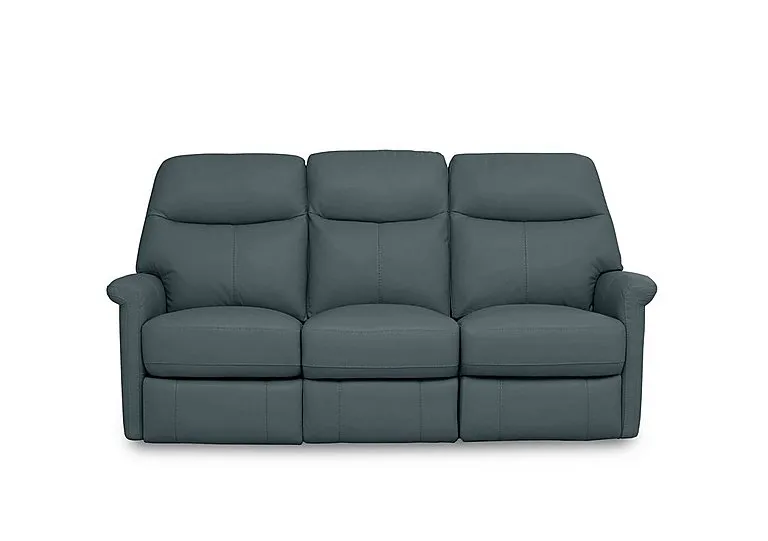 Compact Collection Lille 3 Seater Leather Sofa - BV Lake Green