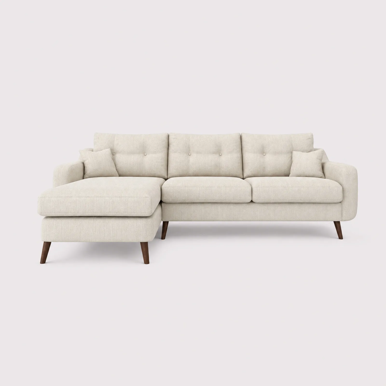 Myers Large Chaise Corner Sofa Left, Neutral Fabric | Barker & Stonehouse