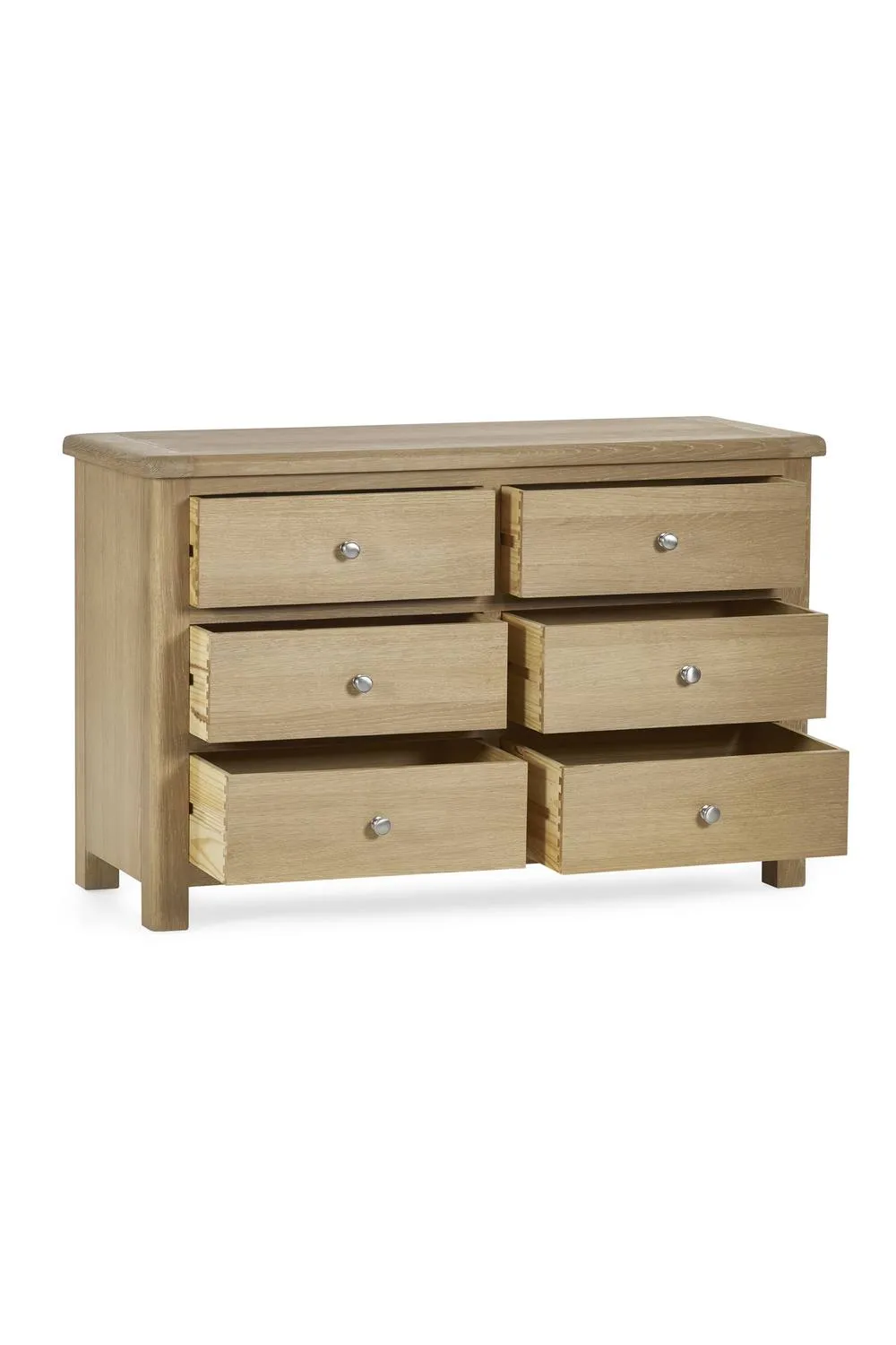 Julian Bowen Memphis 6 Drawer Wide Chest in Light Oak 5