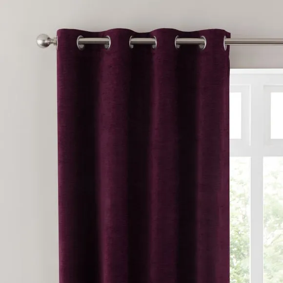 Genoa Chenille Blackout Eyelet Curtains 1