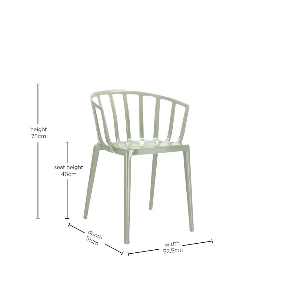Kartell Venice Dining Chair, Green Plastic | Barker & Stonehouse 5