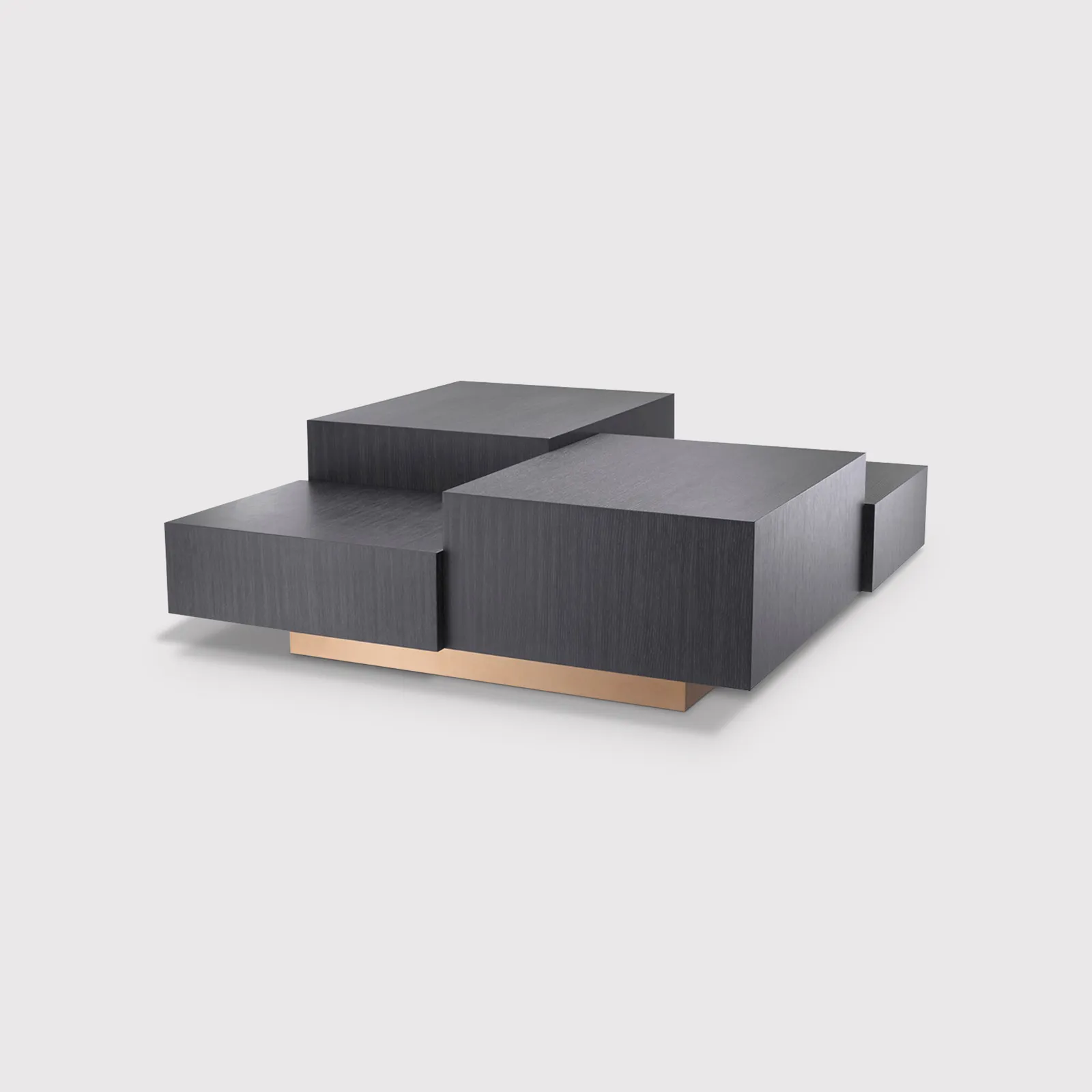 Eichholtz Nerone Coffee Table Charcoal Grey Oak Veneer, Black Wood | Barker & Stonehouse