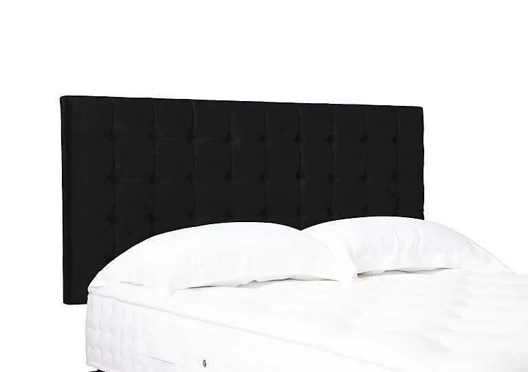 Artisan Collection Dot Standard Strutted Headboard - Single - Plush Ebony