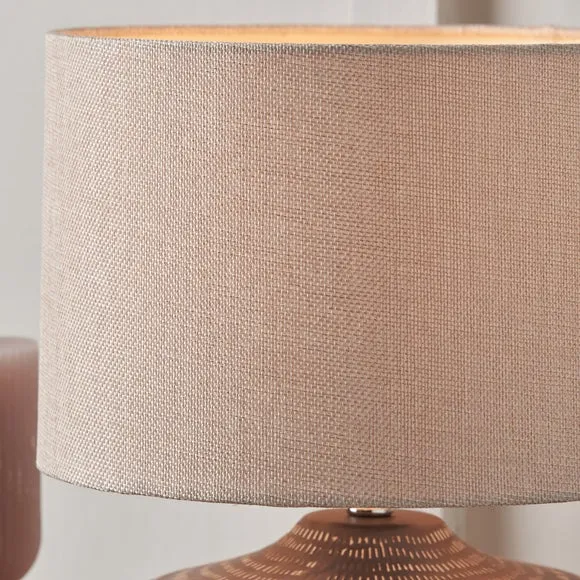 Pacific Lifestyle Kai Textured Round Table Lamp 3