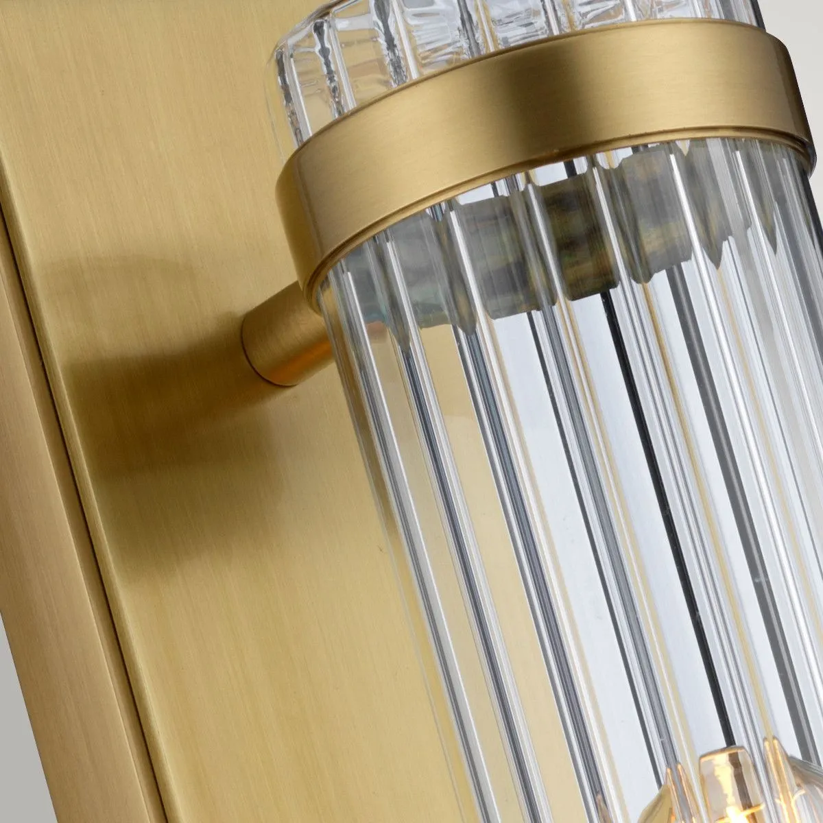 Netlighting Wellington 1 Light Wall Light Aged Brass IP44 in Yellow 5