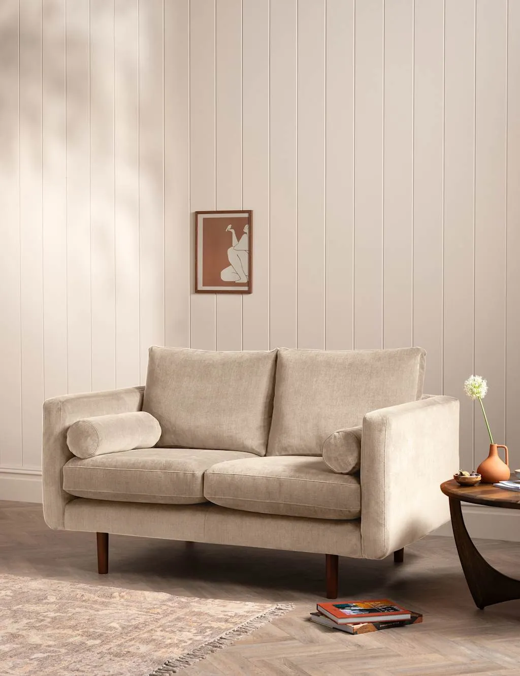 BARKER AND STONEHOUSE Moore Chenille Medium 2 Seater Sofa Neutral
