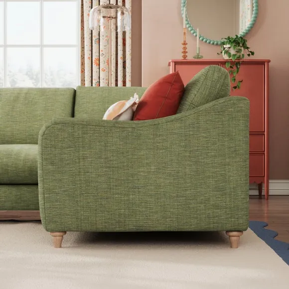 Hattie Slub Faux Linen Corner Sofa 2