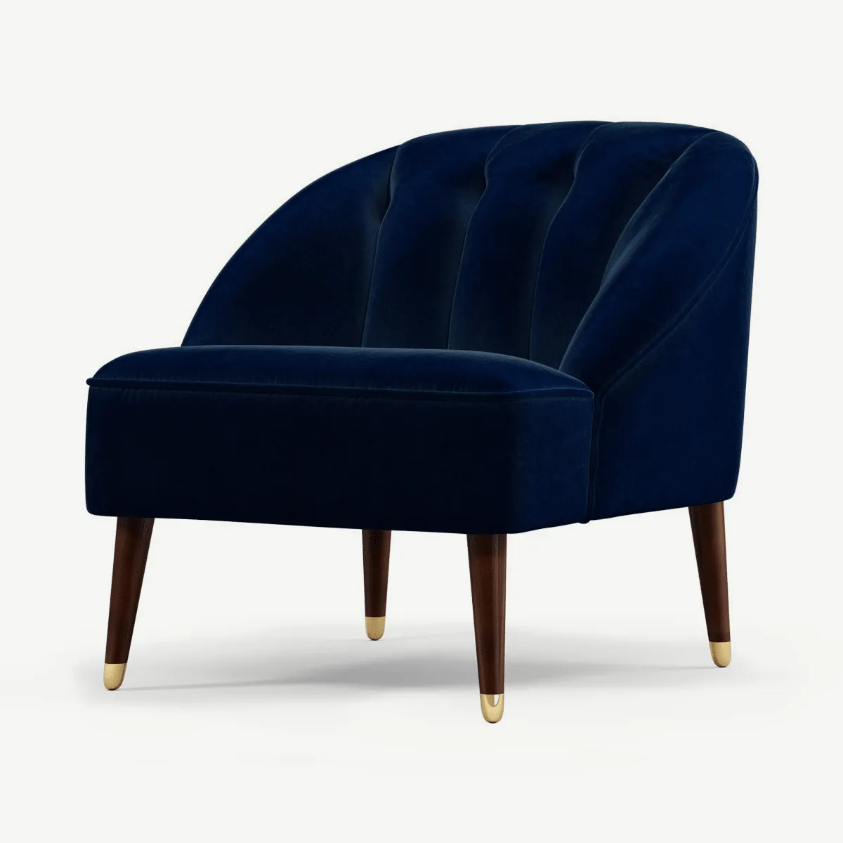 Margot Accent Armchair, Dark Navy Cotton Velvet