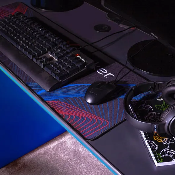 X Rocker Carbon Tek Gaming Desk with Wireless Charging and Neo Fibre LED 3