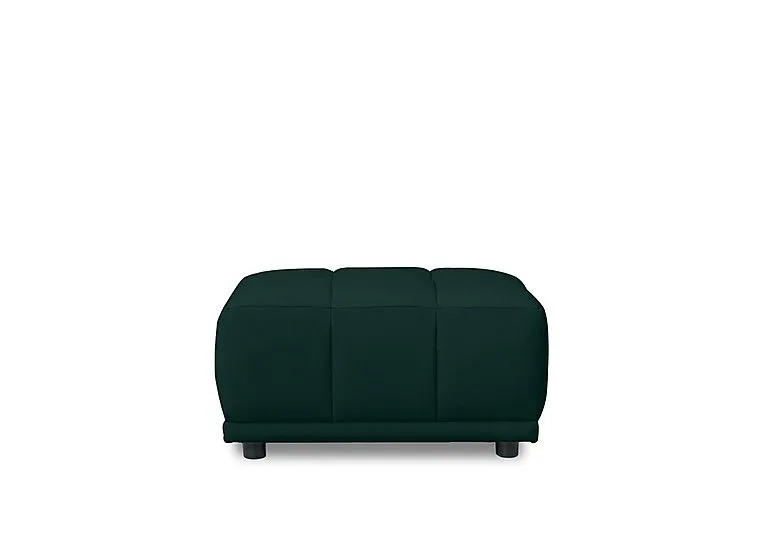 Cube Fabric Large Footstool - Bottle Green