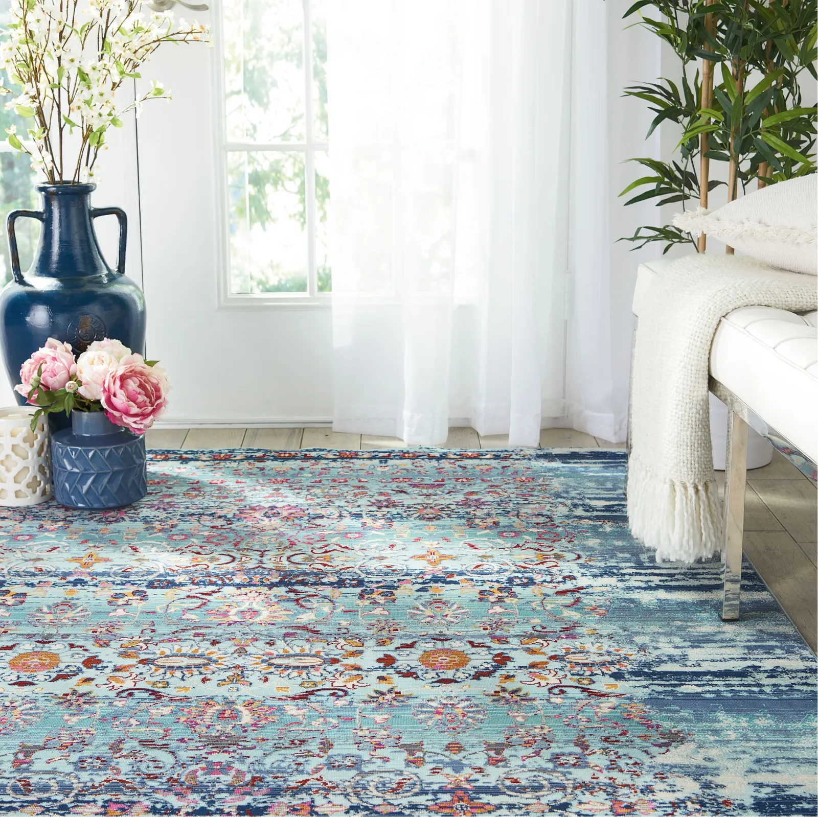 Vintage Kashan 2 Rug 1