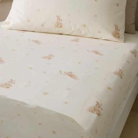 Star Bunny Organic Cotton Fitted Bed Sheet
