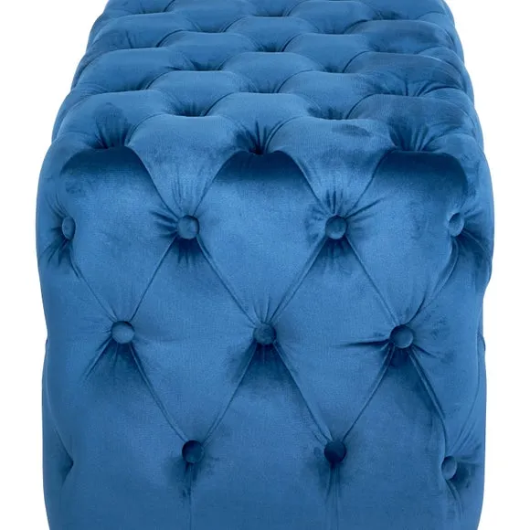 Seraphina Velvet Buttoned Footstool 4